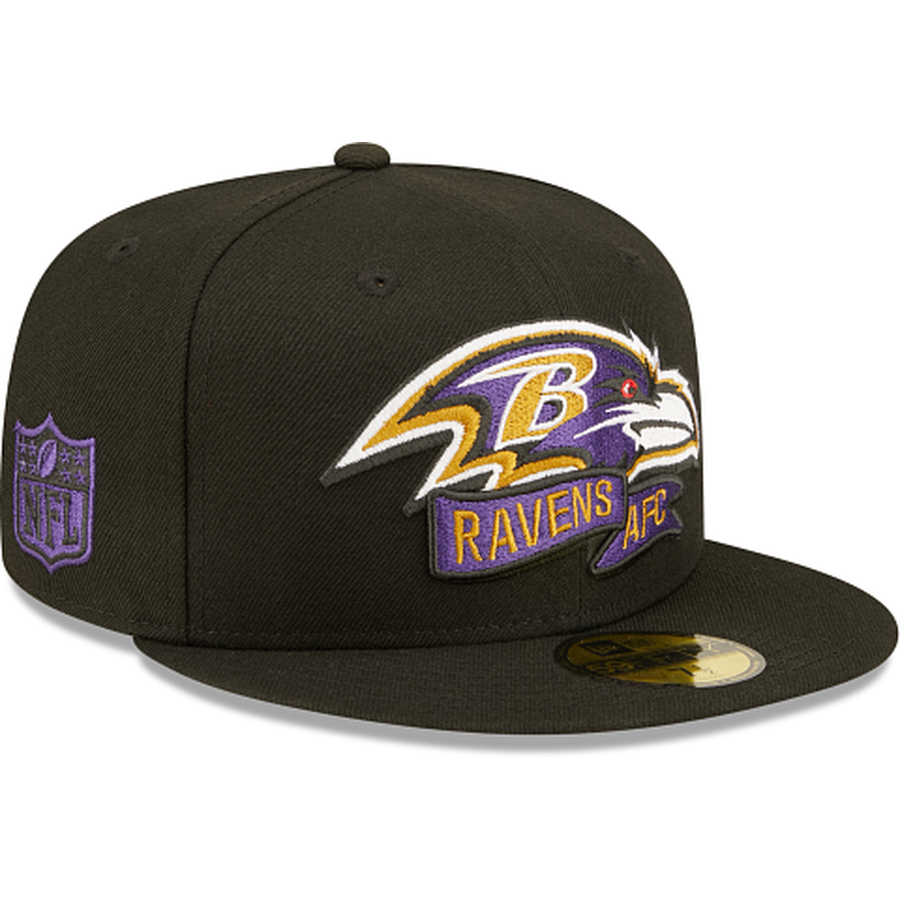 New Era Baltimore Ravens 2022 Sideline Black 59FIFTY Fitted Hat