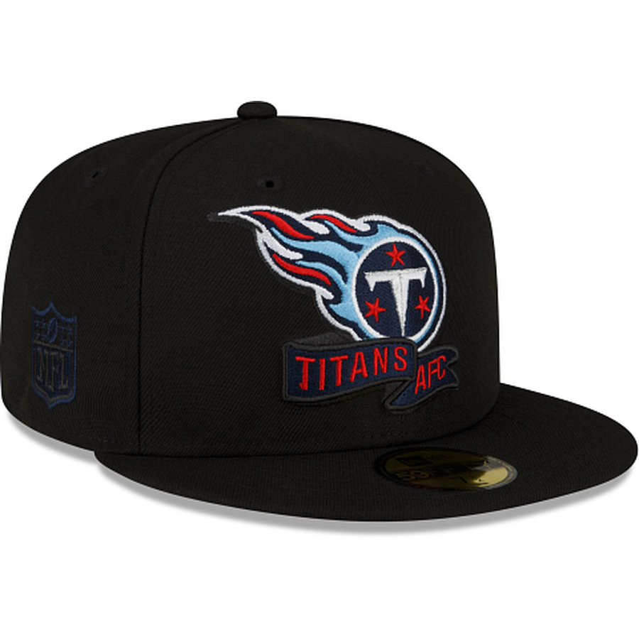 New Era Tennessee Titans 2022 Sideline Black 59FIFTY Fitted Hat
