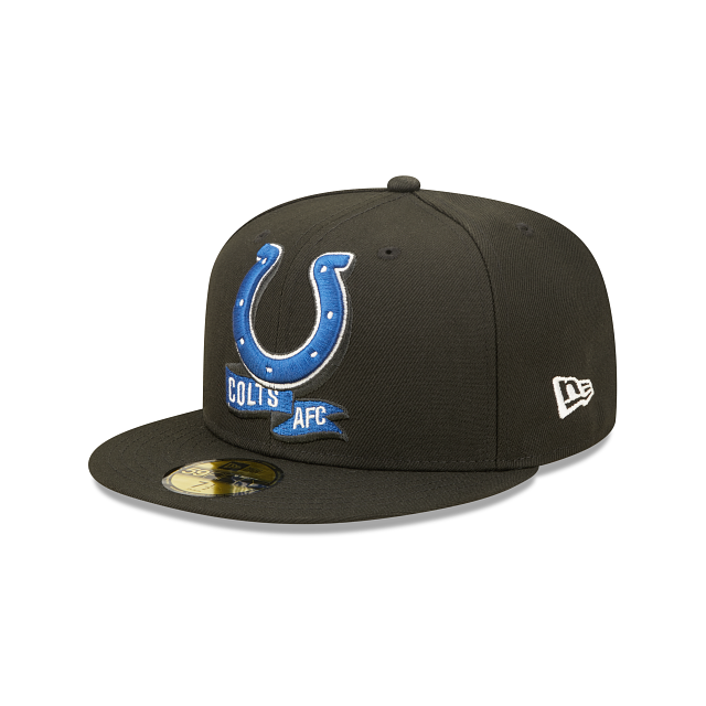 New Era Indianapolis Colts 2022 Sideline Black 59FIFTY Fitted Hat