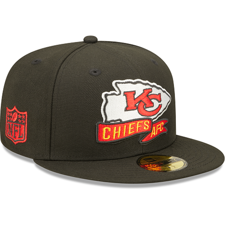 New Era Kansas City Chiefs 2022 Sideline Black 59FIFTY Fitted Hat