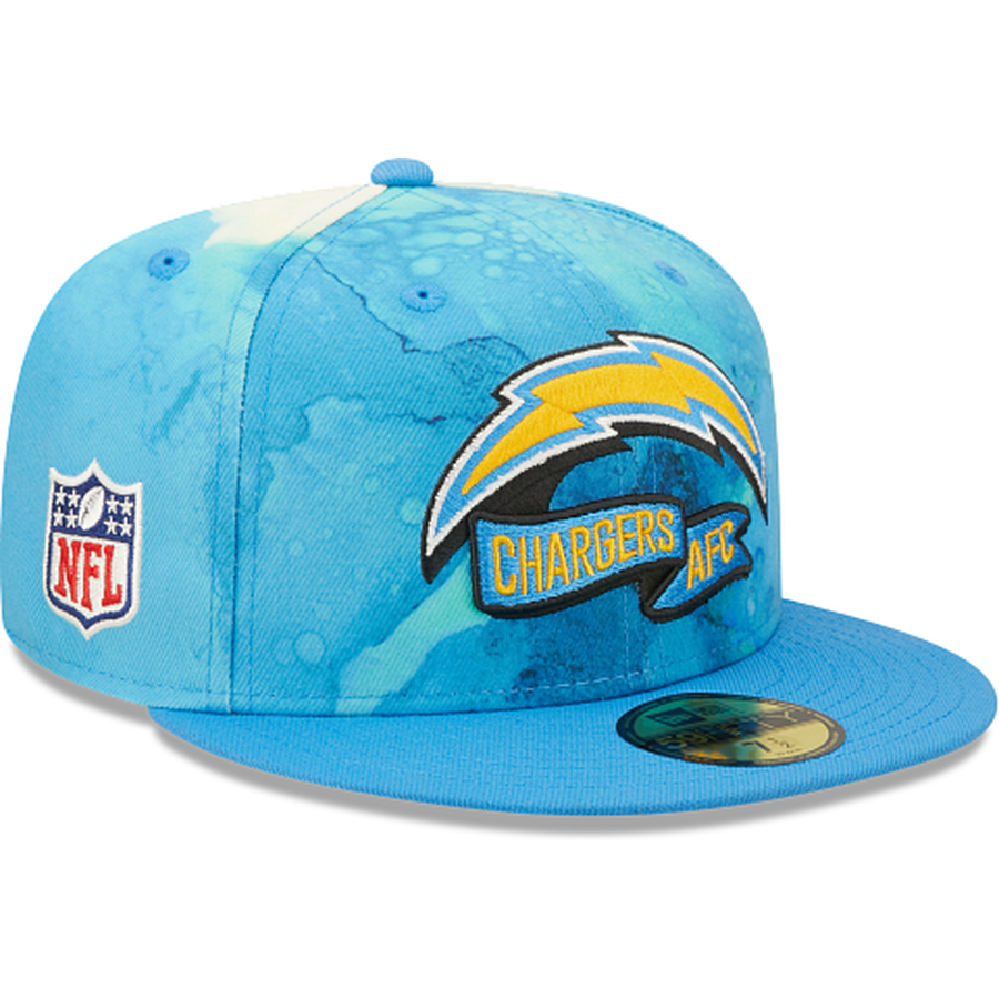 New Era Los Angeles Chargers 2022 Sideline Ink Dye 59FIFTY Fitted Hat