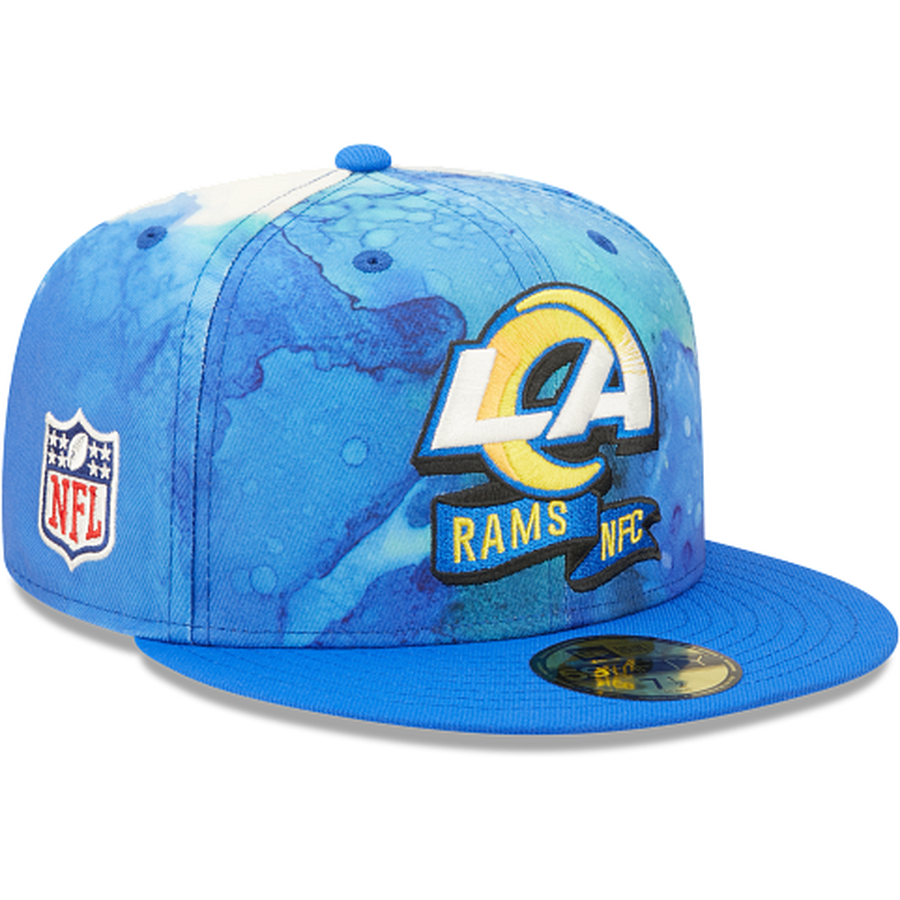 New Era Los Angeles Rams 2022 Sideline Ink Dye 59FIFTY Fitted Hat