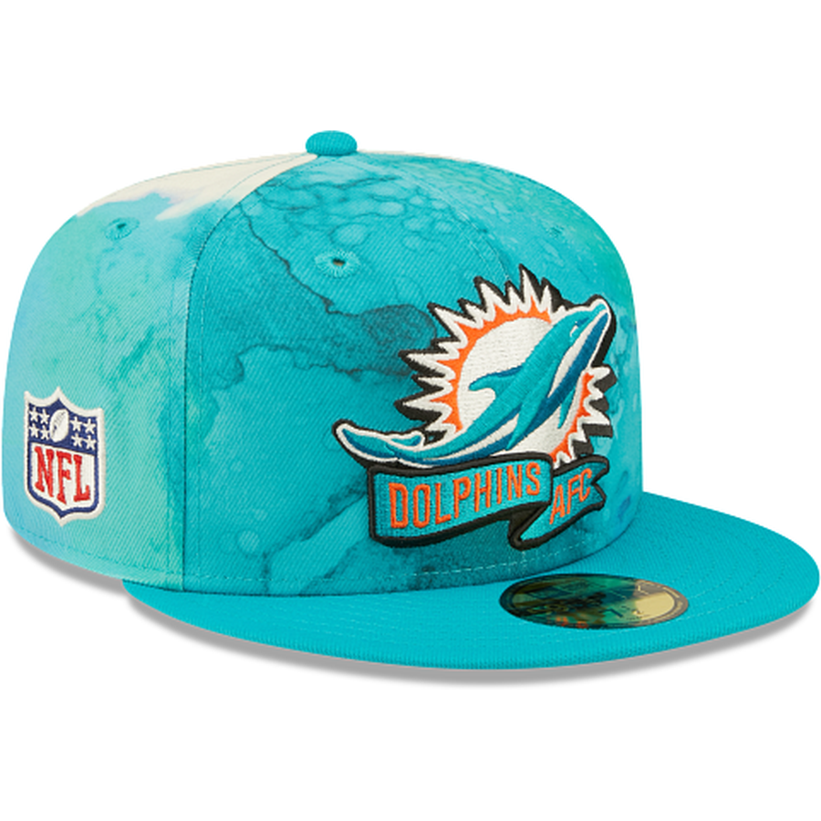 New Era Miami Dolphins 2022 Sideline Ink Dye 59FIFTY Fitted Hat