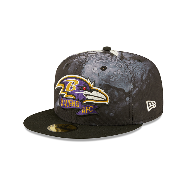 New Era Baltimore Ravens 2022 Sideline Ink Dye 59FIFTY Fitted Hat