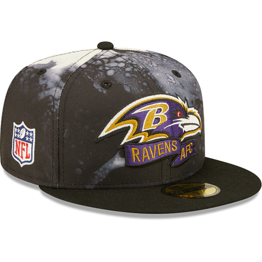 New Era Baltimore Ravens 2022 Sideline Ink Dye 59FIFTY Fitted Hat