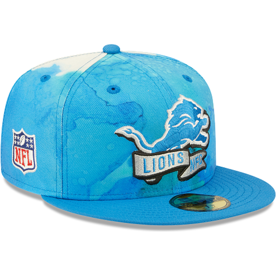 New Era Detroit Lions 2022 Sideline Ink Dye 59FIFTY Fitted Hat