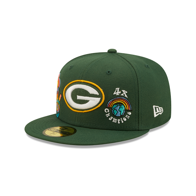 New Era Green Bay Packers Groovy 2022 59FIFTY Fitted Hat