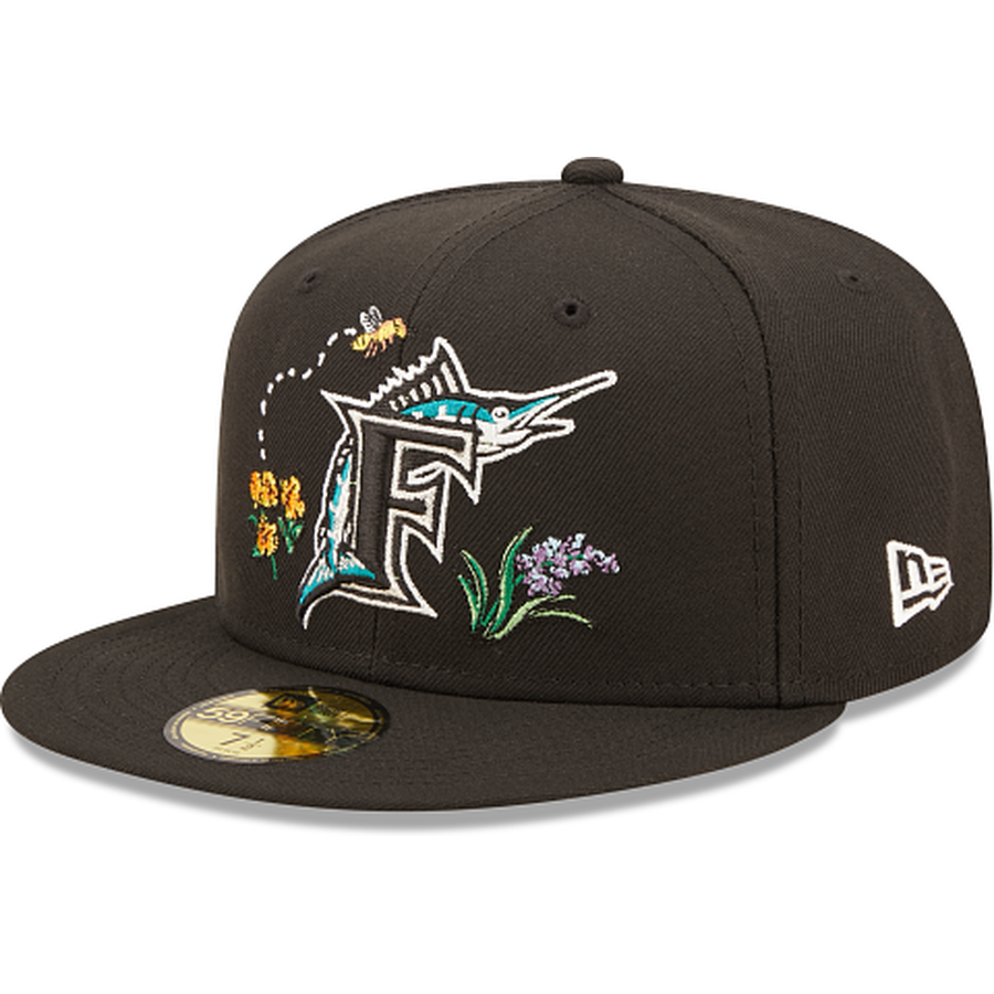 New Era Florida Marlins Watercolor Floral 2022 59FIFTY Fitted Hat