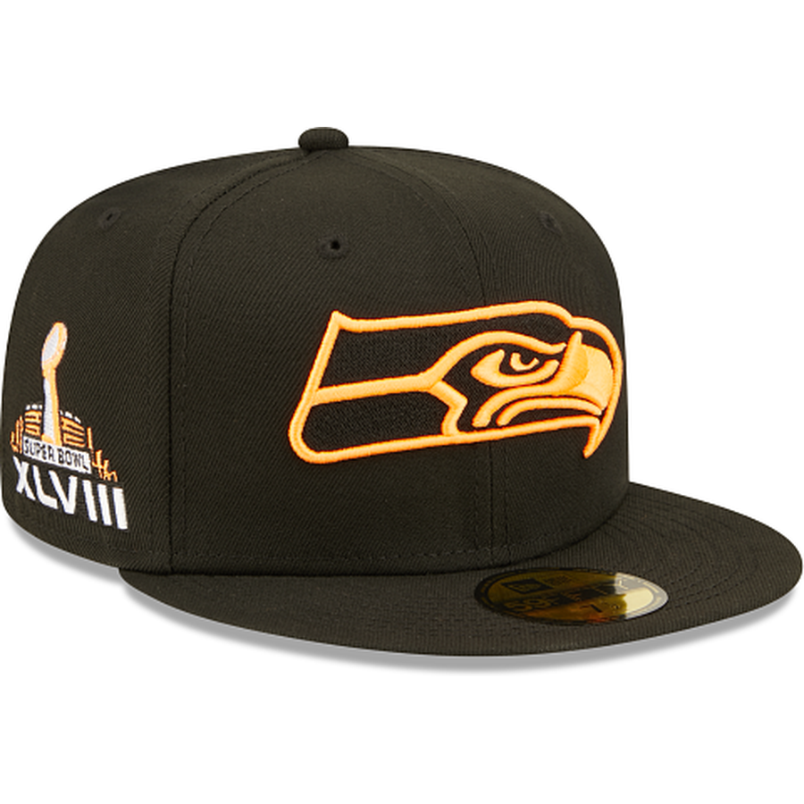 New Era Seattle Seahawks Summer Pop Orange 2022 59FIFTY Fitted Hat