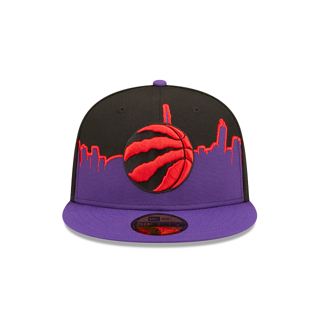 Toronto Raptors New Era Hardwood Classics 59FIFTY Fitted Hat - Black/Purple