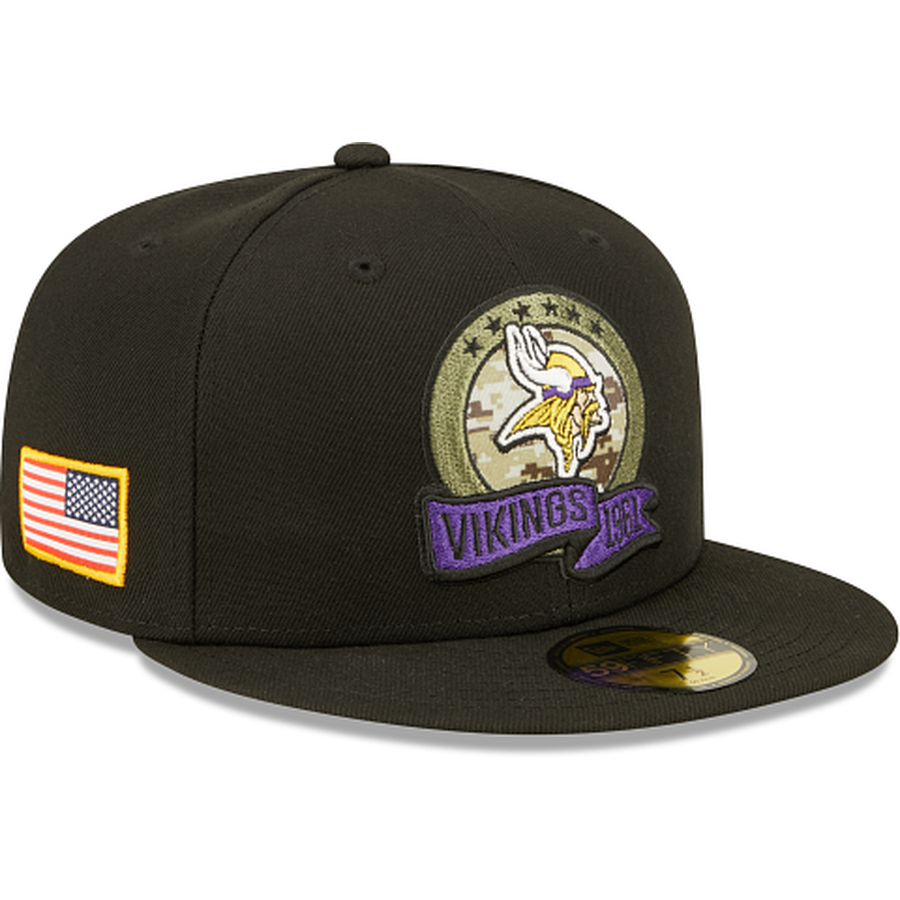 New Era Minnesota Vikings 2022 Salute to Service 59FIFTY Fitted Hat