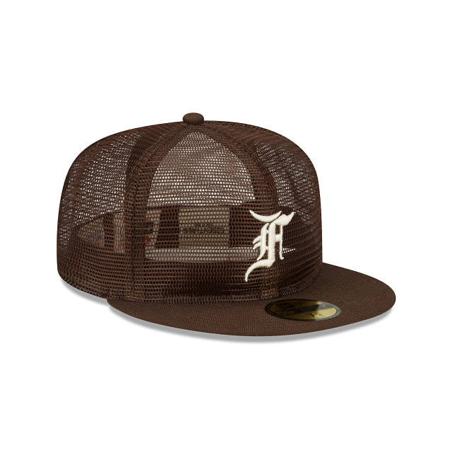 New Era Fear of God Essential Full Mesh Brown 2022 59FIFTY Fitted Hat