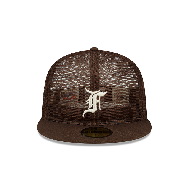 New Era Fear of God Essential Full Mesh Brown 2022 59FIFTY Fitted Hat