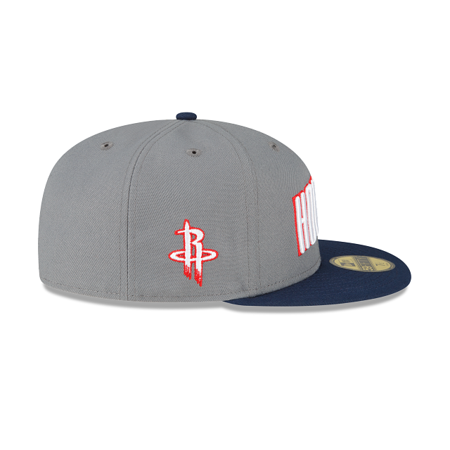 Houston Rockets Spaceman Fitted New Era Houston Rockets 2022-23 City Edition Gray 59FIFTY Fitted Hat