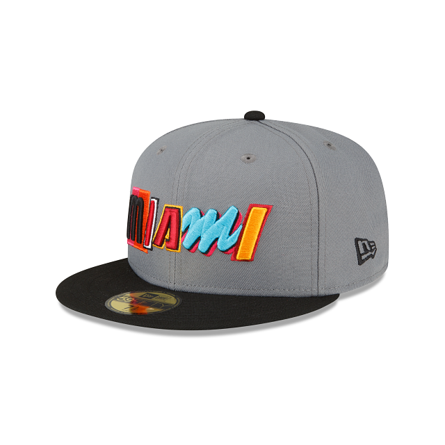 New Era Miami Heat 2022-23 City Edition Gray 59FIFTY Fitted Hat