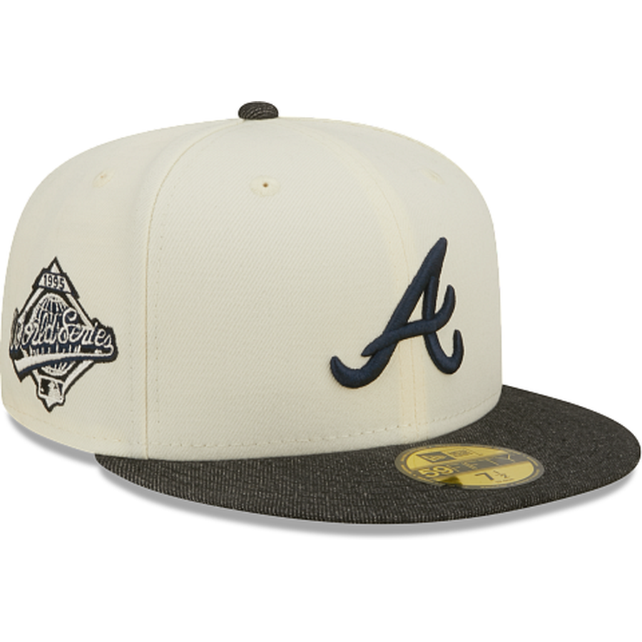 New Era Atlanta Braves Black Denim 2022 59FIFTY Fitted Hat