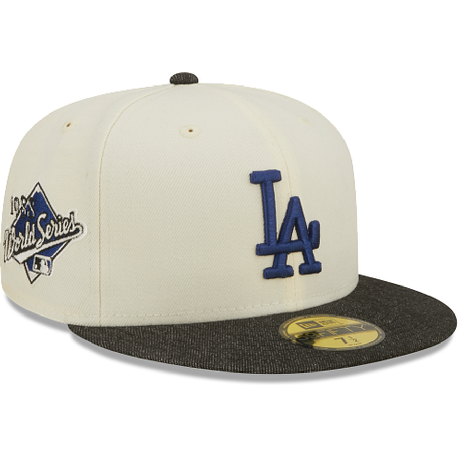 New Era Los Angeles Dodgers Black Denim 2022 59FIFTY Fitted Hat