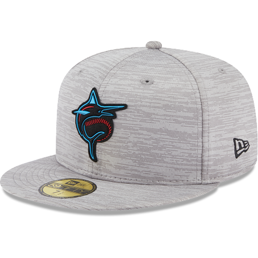 New Era Miami Marlins 2023 Clubhouse Gray 59FIFTY Fitted Hat