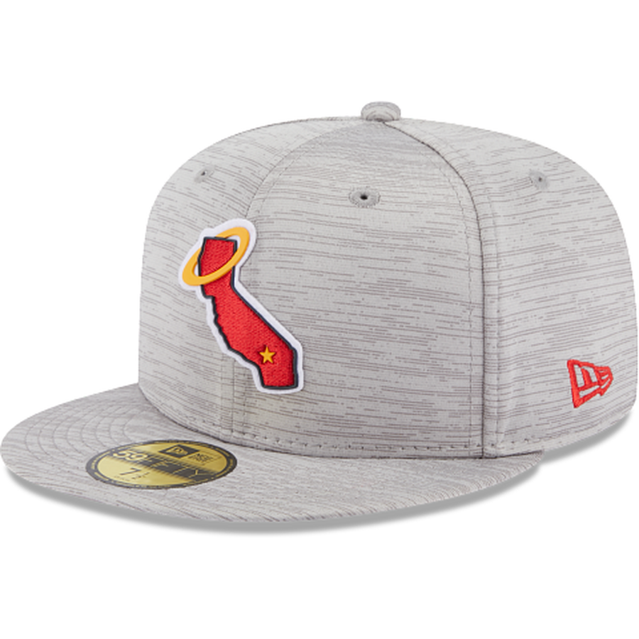 New Era Los Angeles Angels 2023 Clubhouse Gray 59FIFTY Fitted Hat