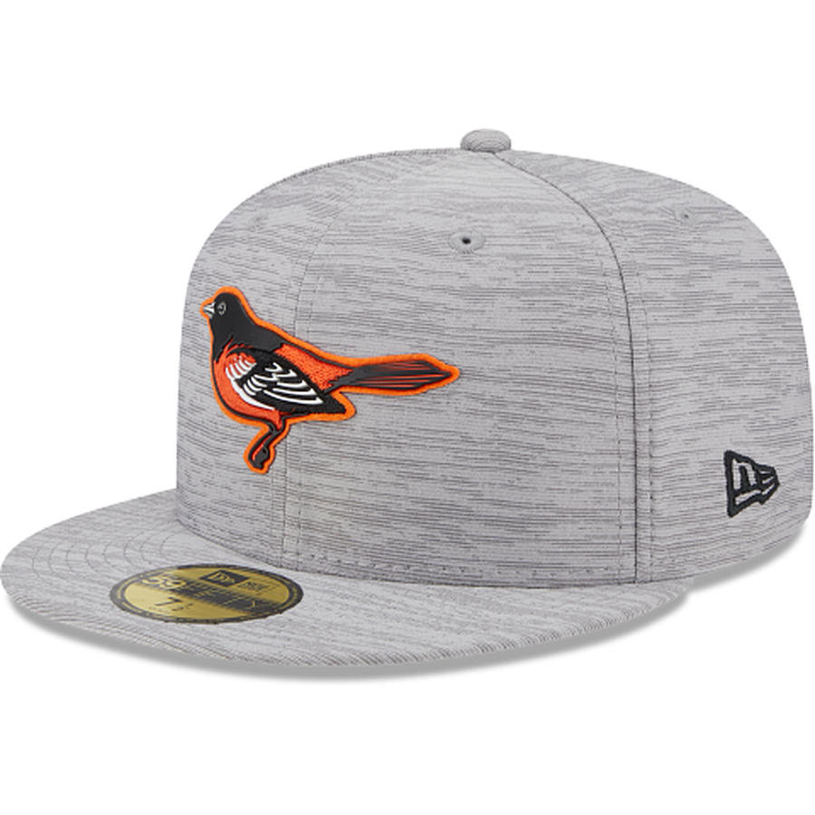 New Era Baltimore Orioles 2023 Clubhouse Gray 59FIFTY Fitted Hat