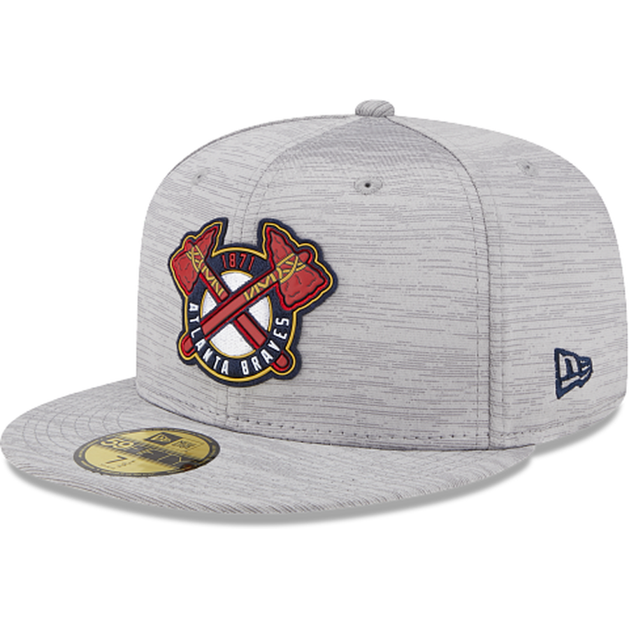 New Era Atlanta Braves 2023 Clubhouse Gray 59FIFTY Fitted Hat