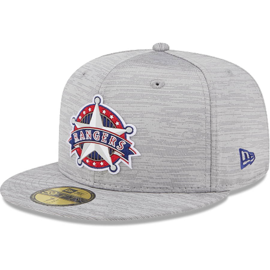 New Era Texas Rangers 2023 Clubhouse Gray 59FIFTY Fitted Hat