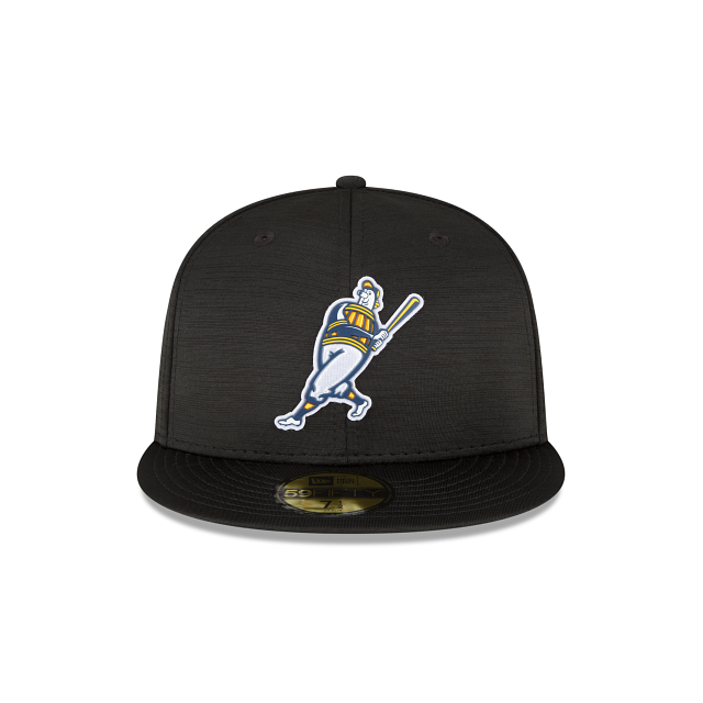 New Era Milwaukee Brewers 2023 Clubhouse Black 59FIFTY Fitted Hat
