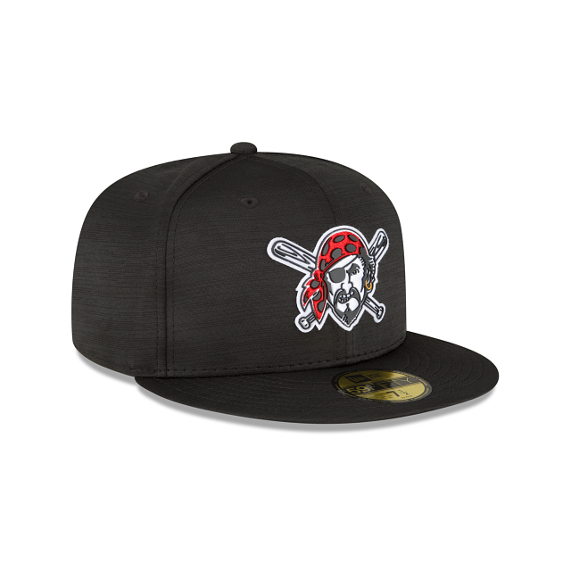 New Era 59FIFTY – Casquette Pittsburgh Pirates, Noire, Taille 7 1/8, Très Bon État