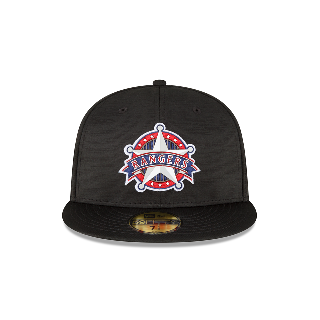 New Era Texas Rangers 2023 Clubhouse Black 59FIFTY Fitted Hat
