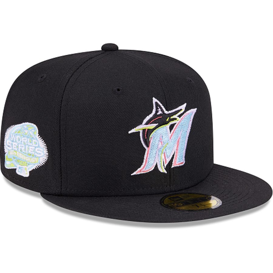 New Era Miami Marlins Colorpack Black 2023 59FIFTY Fitted Hat