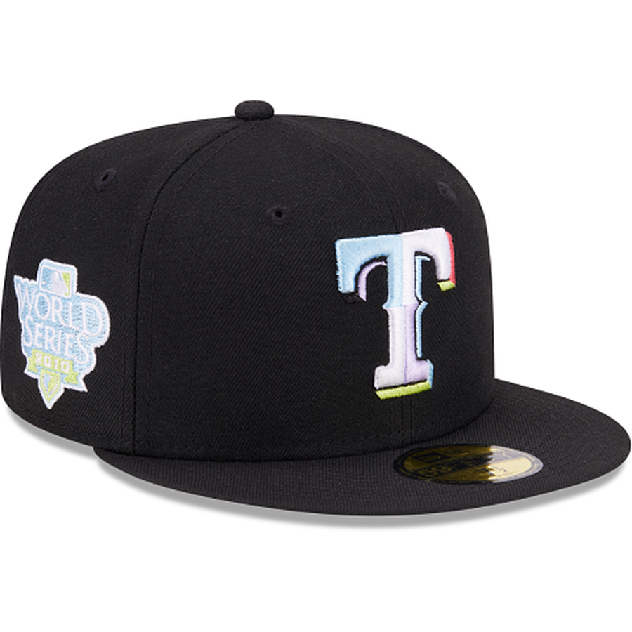 New Era Texas Rangers Colorpack Black 2023 59FIFTY Fitted Hat
