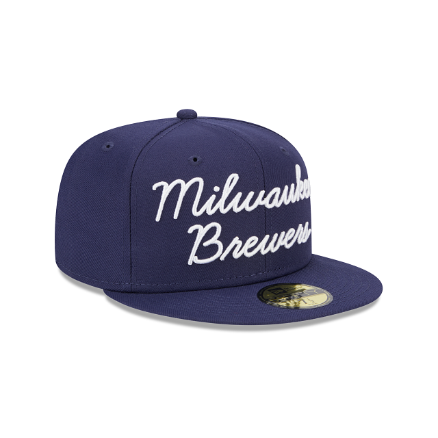 New Era Milwaukee Brewers Fairway Script 2023 59FIFTY Fitted Hat
