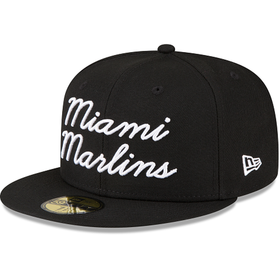 New Era Miami Marlins Fairway Script 2023 59FIFTY Fitted Hat