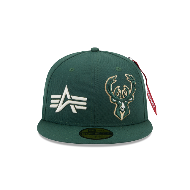New Era Alpha Industries X Milwaukee Bucks Dual Logo 59FIFTY Fitted Hat