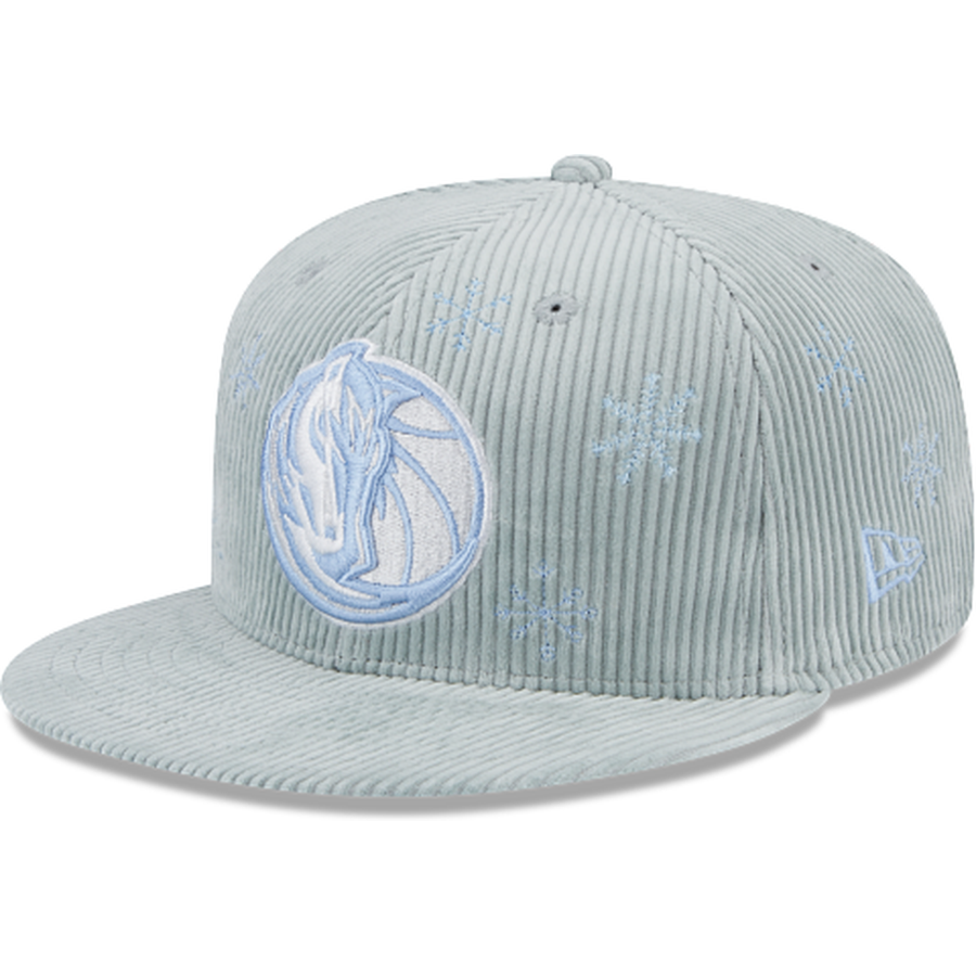 Dallas Mavericks New Era Piped Two-Tone 39THIRTY Flex Hat - Gray/Blue