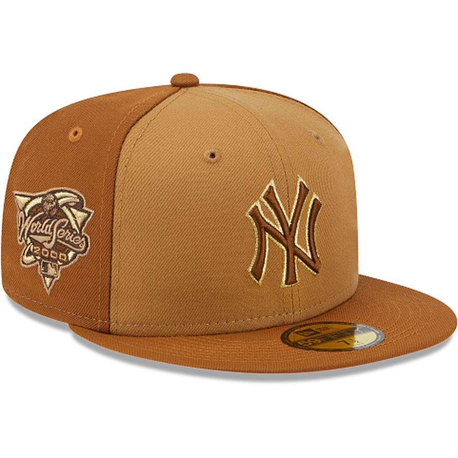 Brown yankees fitted cap Clearance