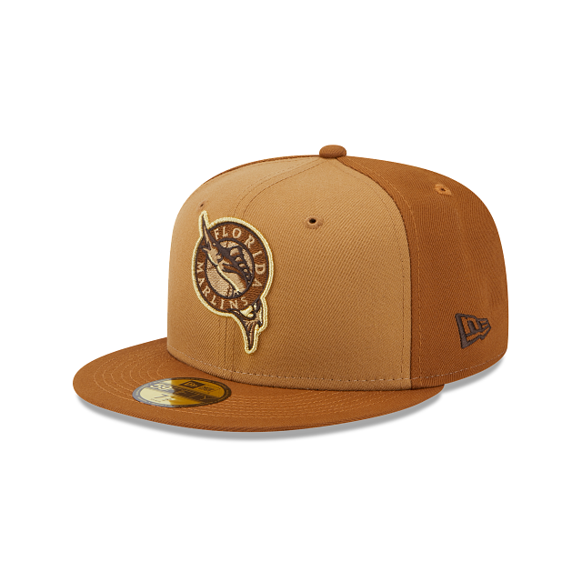 New Era Florida Marlins Tri-Tone Brown 2023 59FIFTY Fitted Hat
