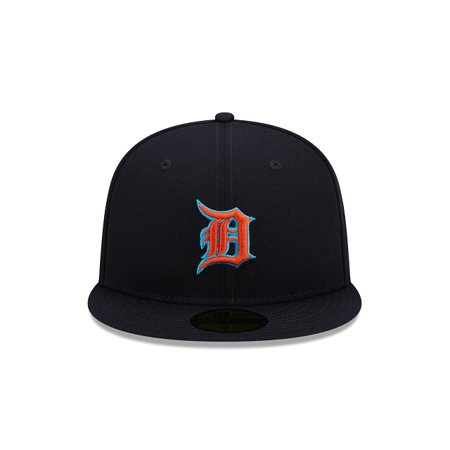 New Era Men's New Era Blue/Orange Detroit Tigers Comerica Park Inaugural  Season Vice Highlighter 59FIFTY Fitted Hat