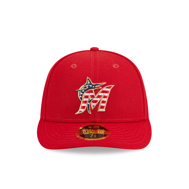 New Era Miami Marlins Independence Day 2023 Low Profile 59FIFTY Fitted Hat