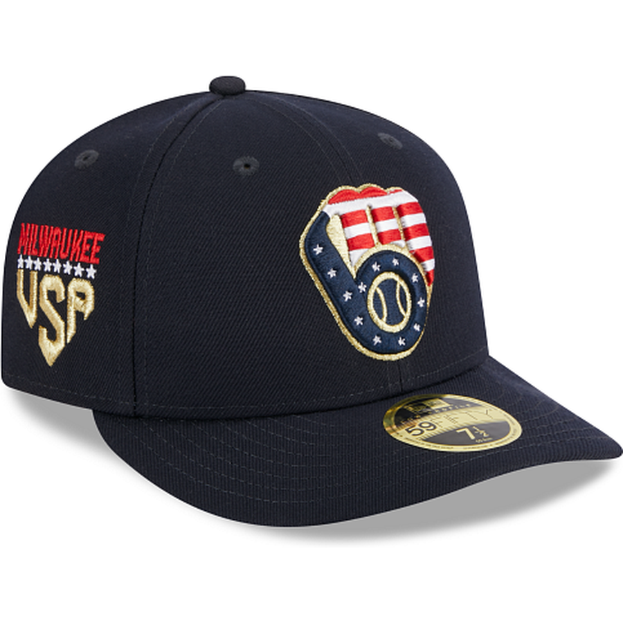 New Era Milwaukee Brewers Independence Day 2023 Low Profile 59FIFTY Fitted Hat
