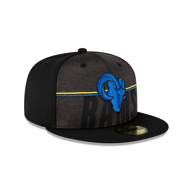 New Era Los Angeles Rams 2023 Training Black 59FIFTY Fitted Hat
