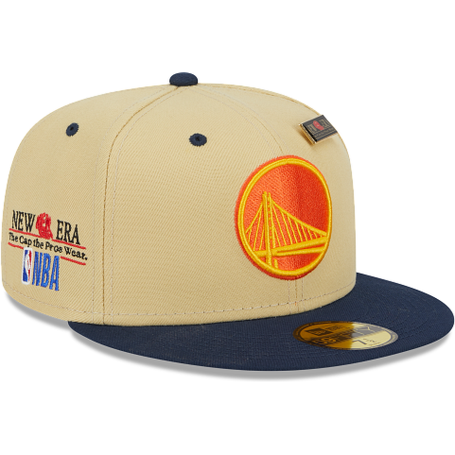 New Era Golden State Warriors Tan '59FIFTY Day' 2023 59FIFTY Fitted Hat