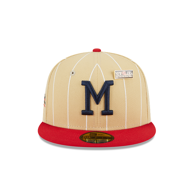 New Era Milwaukee Braves Pinstripe '59FIFTY Day' 2023 59FIFTY Fitted Hat