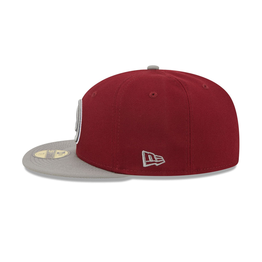 New Era Atlanta Hawks Colorpack Burgundy/Grey 2023 59FIFTY Fitted Hat