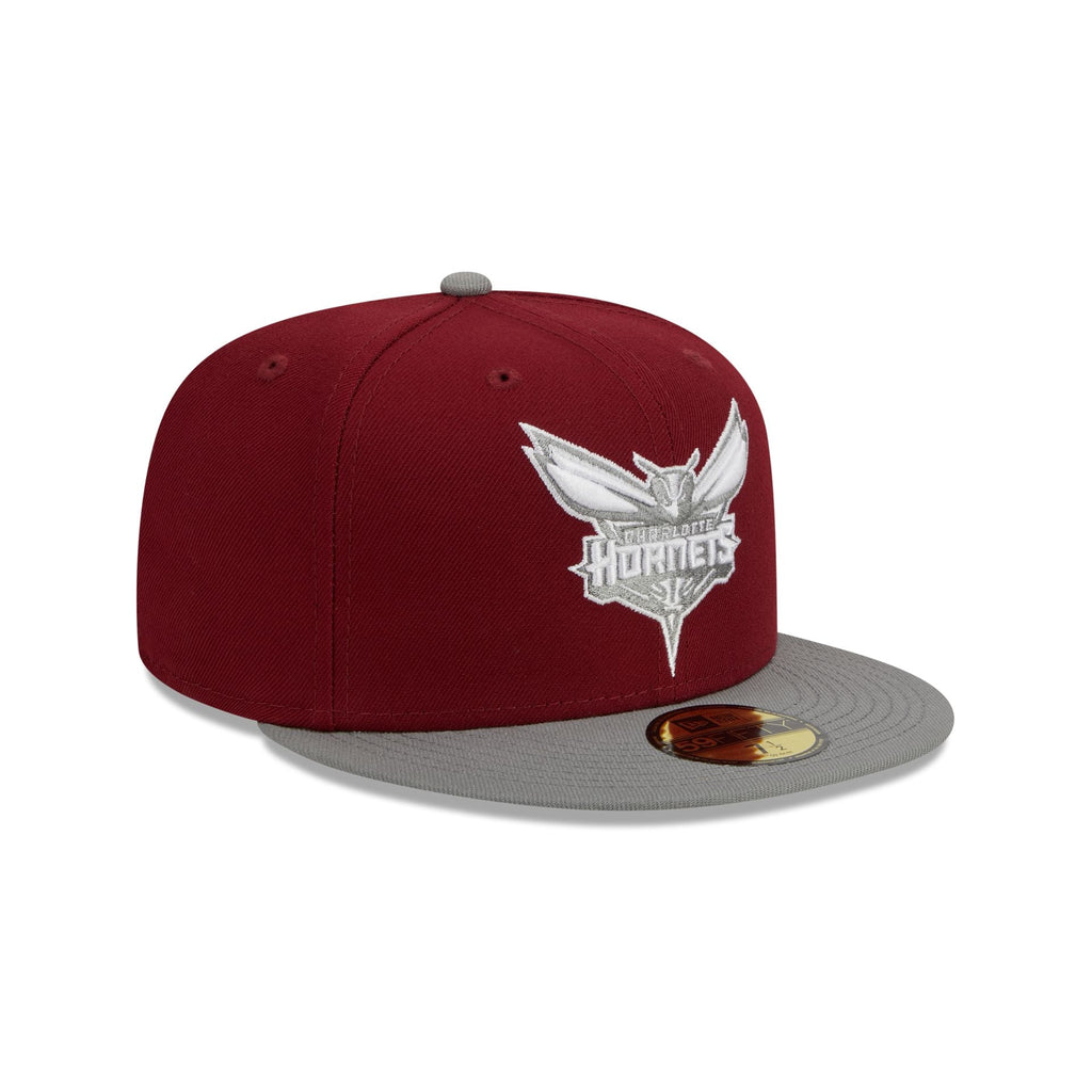 New Era Charlotte Hornets Colorpack Burgundy/Grey 2023 59FIFTY Fitted Hat