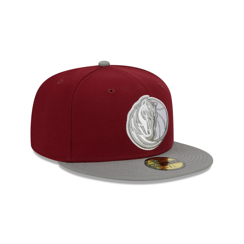 New Era Dallas Mavericks Colorpack Burgundy/Grey 2023 59FIFTY Fitted Hat
