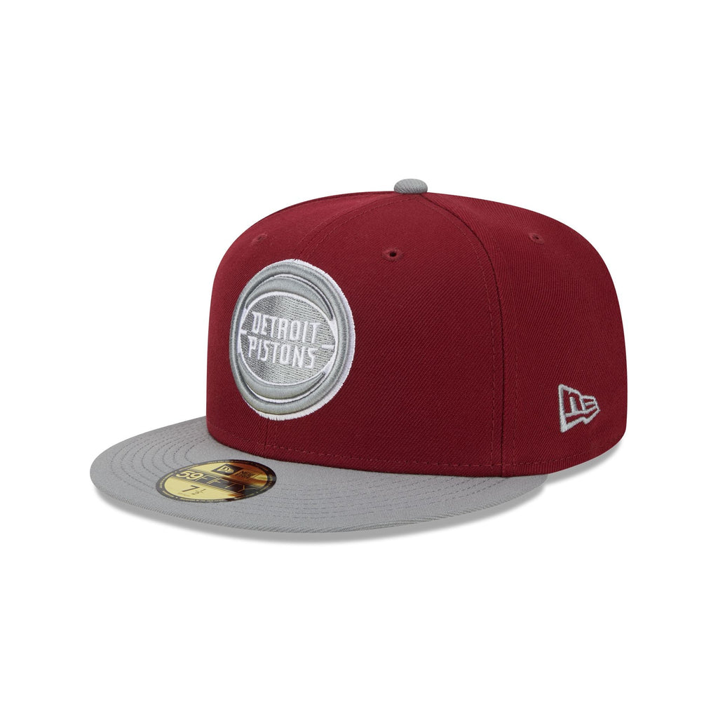 New Era Detroit Pistons Colorpack Burgundy/Grey 2023 59FIFTY Fitted Hat