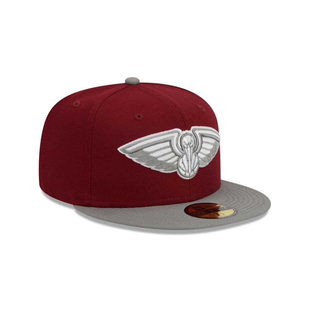 New Era New Orleans Pelicans Colorpack Burgundy/Grey 2023 59FIFTY Fitted Hat