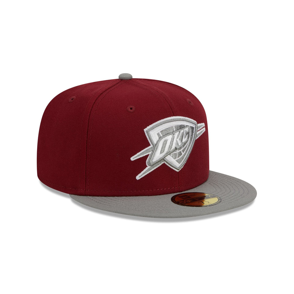 New Era Oklahoma City Thunder Colorpack Burgundy/Grey 2023 59FIFTY Fitted Hat