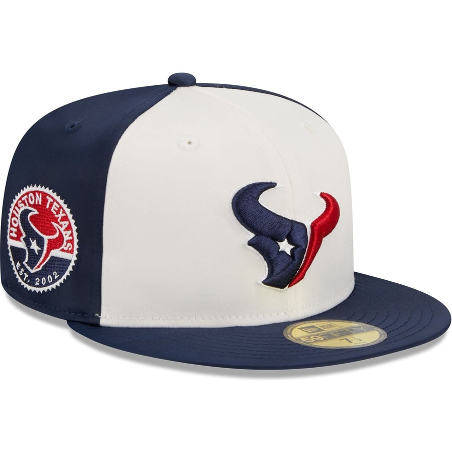 Texans Rivals Hats New Era Houston Texans Throwback Satin 2023 59FIFTY Fitted Hat